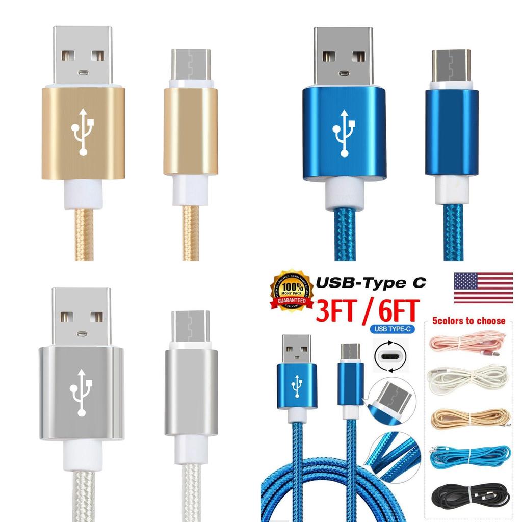 Durable And Stylish Nylon Strong Braided Rope Usb-c Type-c 3.1 Data Sync Charging Cable Cord