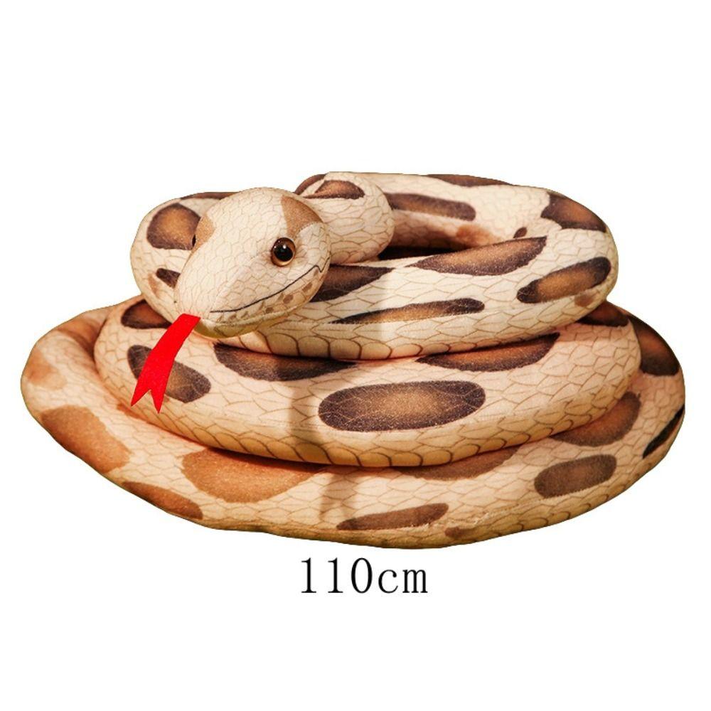 Green/Red Snake Plushie Doll Soft Stuffed Wild Animal Simulation Snakes Plush Toy Home Decor