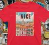 Nice France Travel Poster T-Shirt Vintage French Riviera Tee Retro Mediterran