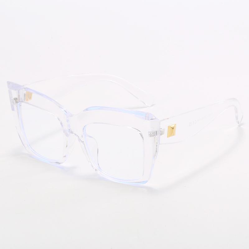 Oversized Square Women'S Glasses Frames Fashion Blue Anti Blue Light Eyeglasses Optical Lenses Female Luxury Brand Big Eyewear
