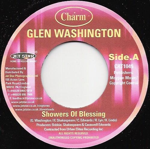 

7inch Record GLEN WASHINGTON Showers Of Blessing CRT1049 Charm 2005 UK Reggae Ska Dub Used