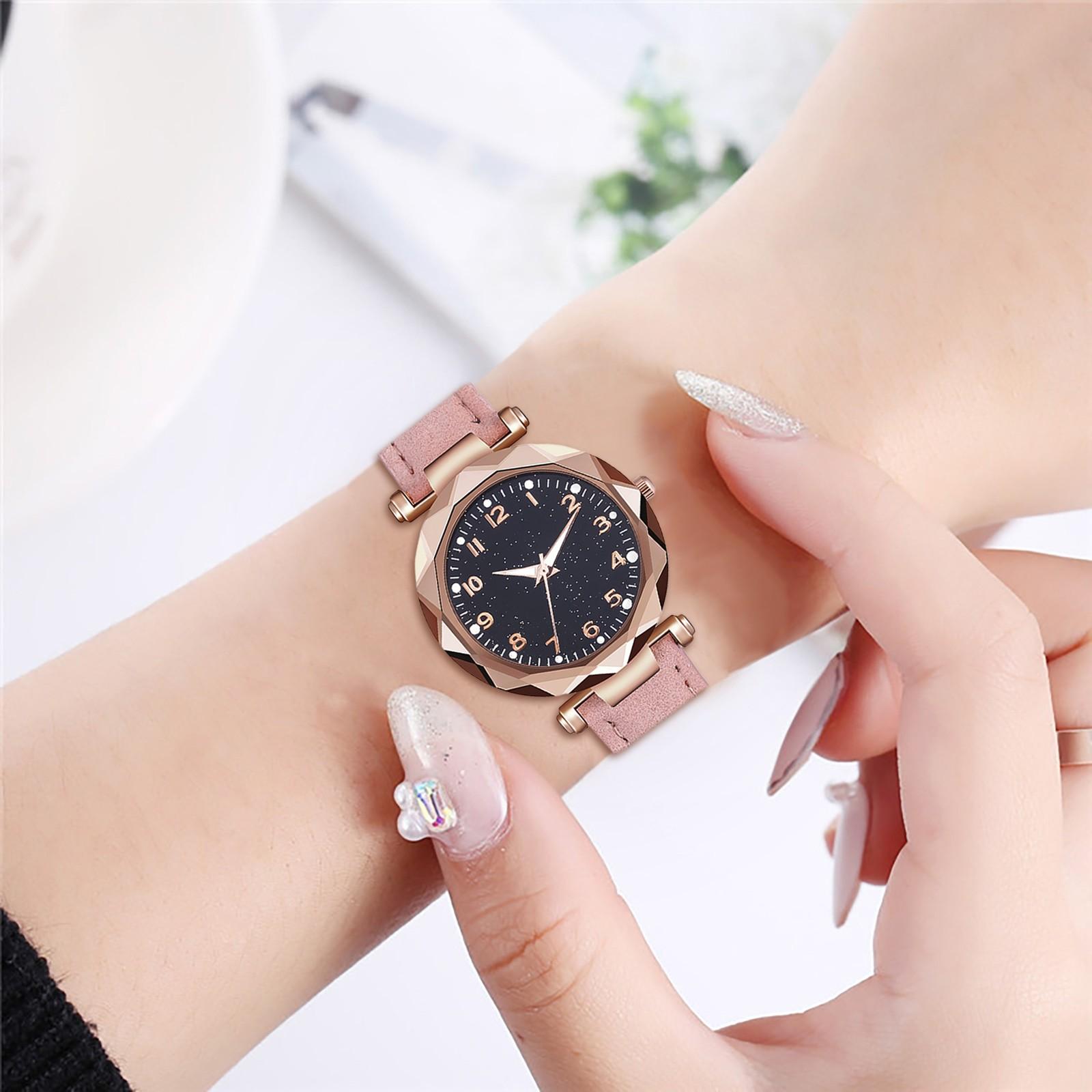 

Женские часы, модные цифровые часы с матовым ремешком, светящиеся женские часы розовый