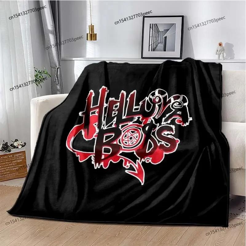 Helluva Boss Blitzo Adult Animated Cute Soft Plush Blanket Living Room Bedroom Bed Sofa Picnic Flannel Blanket Kids Blanket Gift