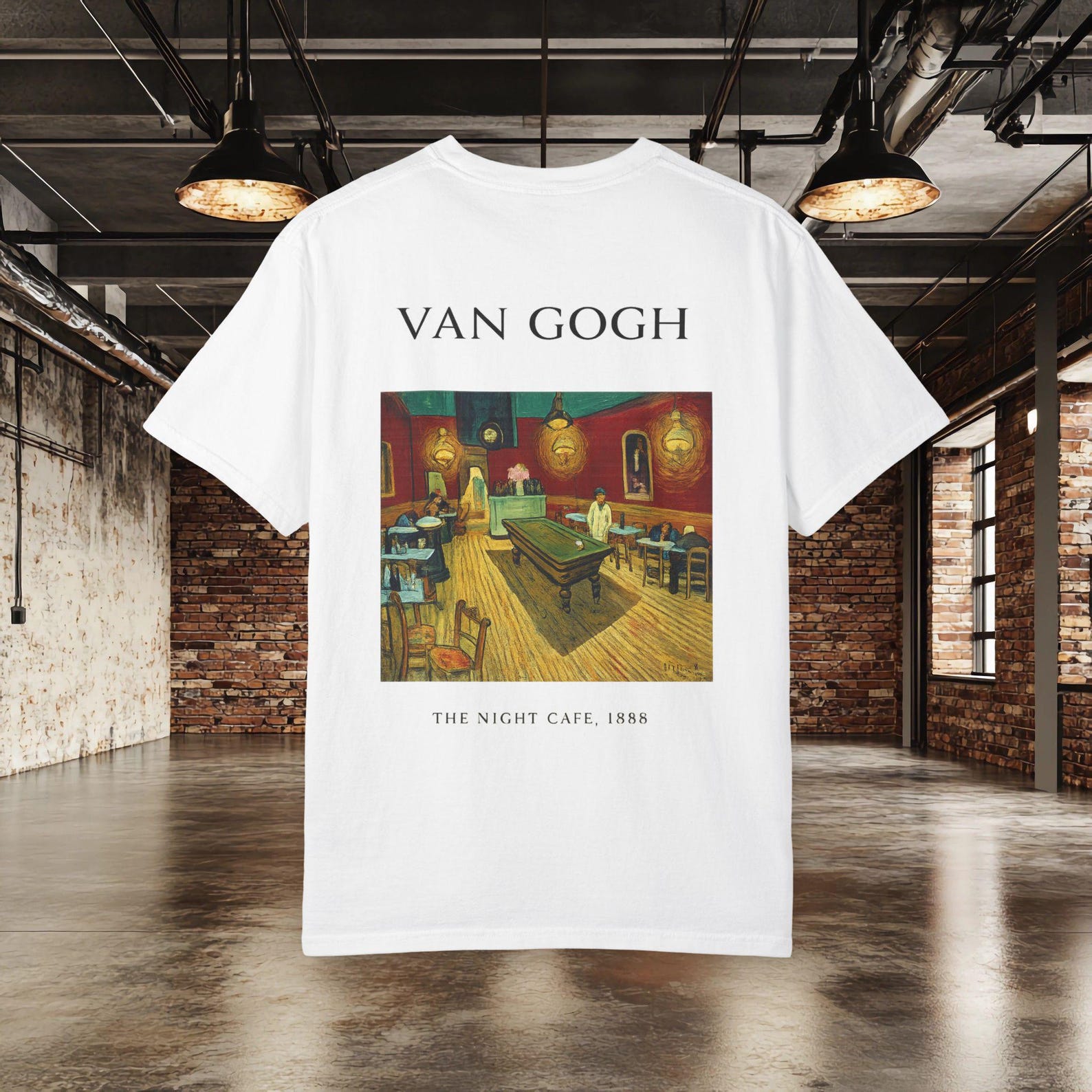 Van Gogh Night Café Tee, Museum ArT shirt, Vintage Painting T shirt, Dark Academia Graphic Tee, Art History Gift S