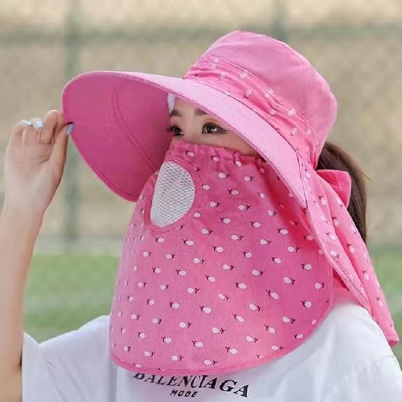 

Солнцезащитная шляпа с большими полями, закрывающая лицо, кепка-шаль для женщин, летняя солнцезащитная шляпа с защитой от ультрафиолета, для езды на велосипеде, пляжа, на открытом воздухе, солнцезащитная шляпа, подарки