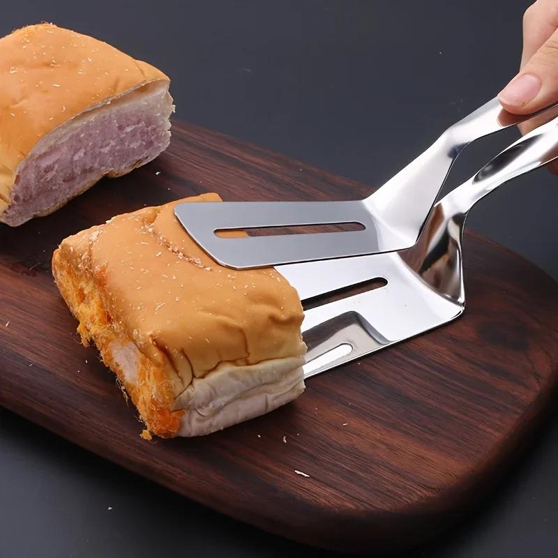 Thickened stainless steel steak with fish saute spatula Food tongs multifunctional kitchen barbecue utensils