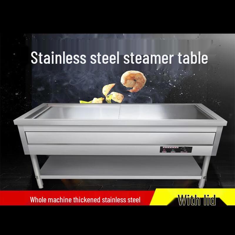 JPHZNB Commercial Stainless Steel Electric Steamed Bun & Food Warmer Display