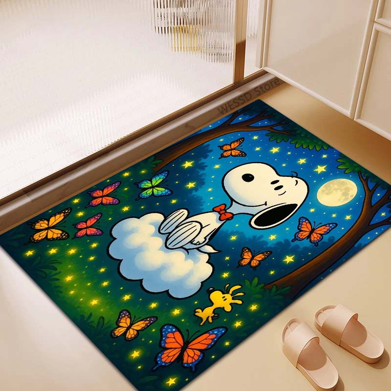 3D Snoopy anti-slip rug, suitable for living rooms, bedrooms, game rooms, sofas, home décor, doormats
