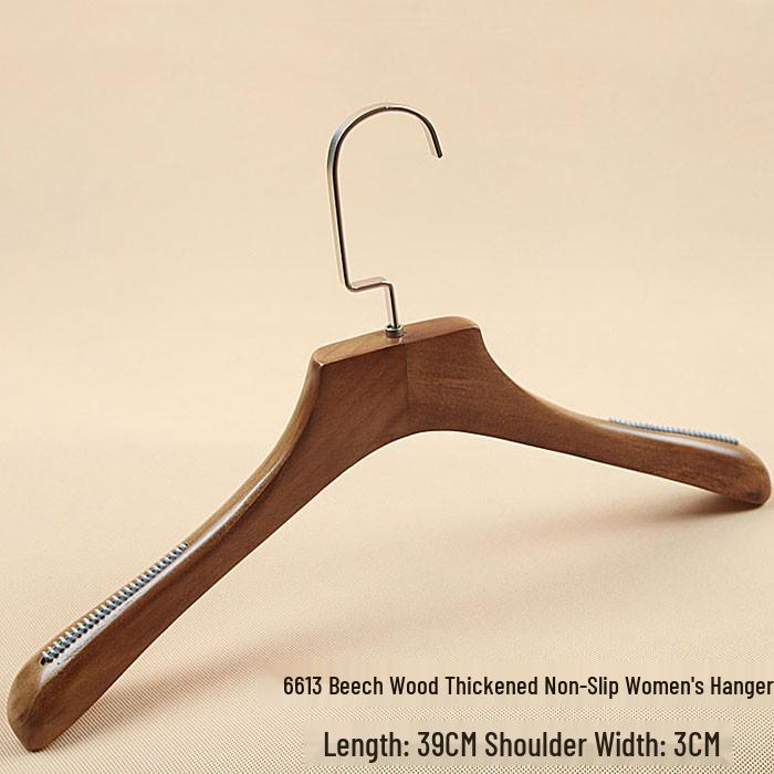 Non-Slip Wooden Clothes Hanger - Retro Solid Wood Design for Men, Women, Children, & Baby Clothes