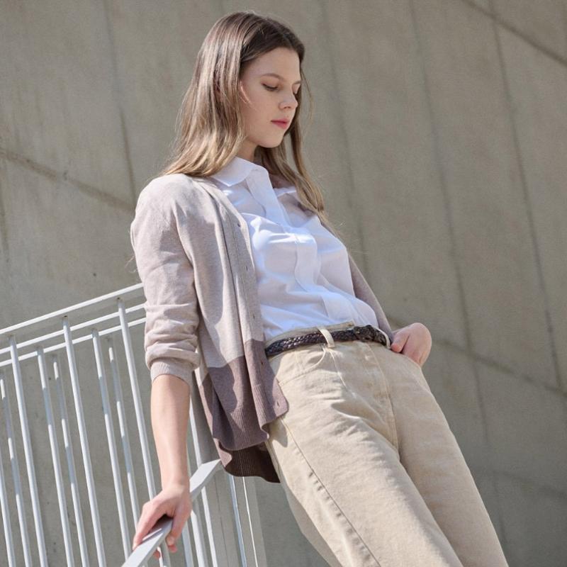 Bcbg Color Block Knit Cardigan B4f7k201