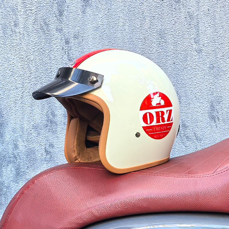 Retro Halb-Open Motorradhelm Cross-Country Motorradzubehör Motorradhelm 3/4 Retro-Helm im Winter