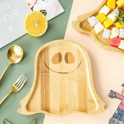 Halloween Gift Pumpkin Bat Cross Wooden Dinner Plate Halloween PumpkinPlate Decoration