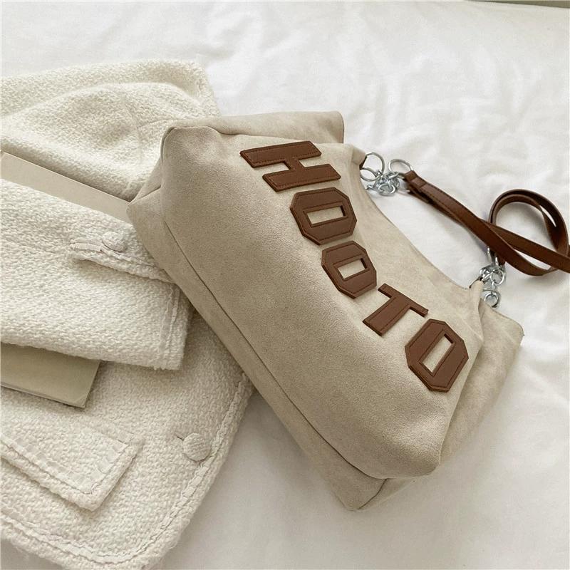 Vintage Nákupní taška Trendová Móda Dámská Jednoruční Kabelka Taška přes Rameno Velkokapacitní Nubuková Nákupní taška Ideální pro Každodenní Použití