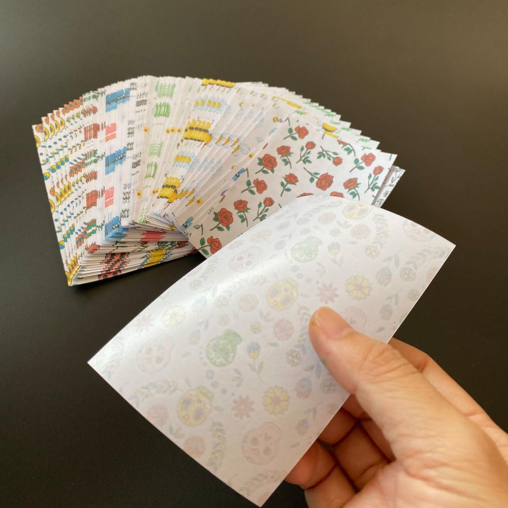 Flower Release Papers for Diamond Painting, Pack of 60 Floral Release Sheets Single Side Paper Cover Replacements for 5D Diamond Art Tool
