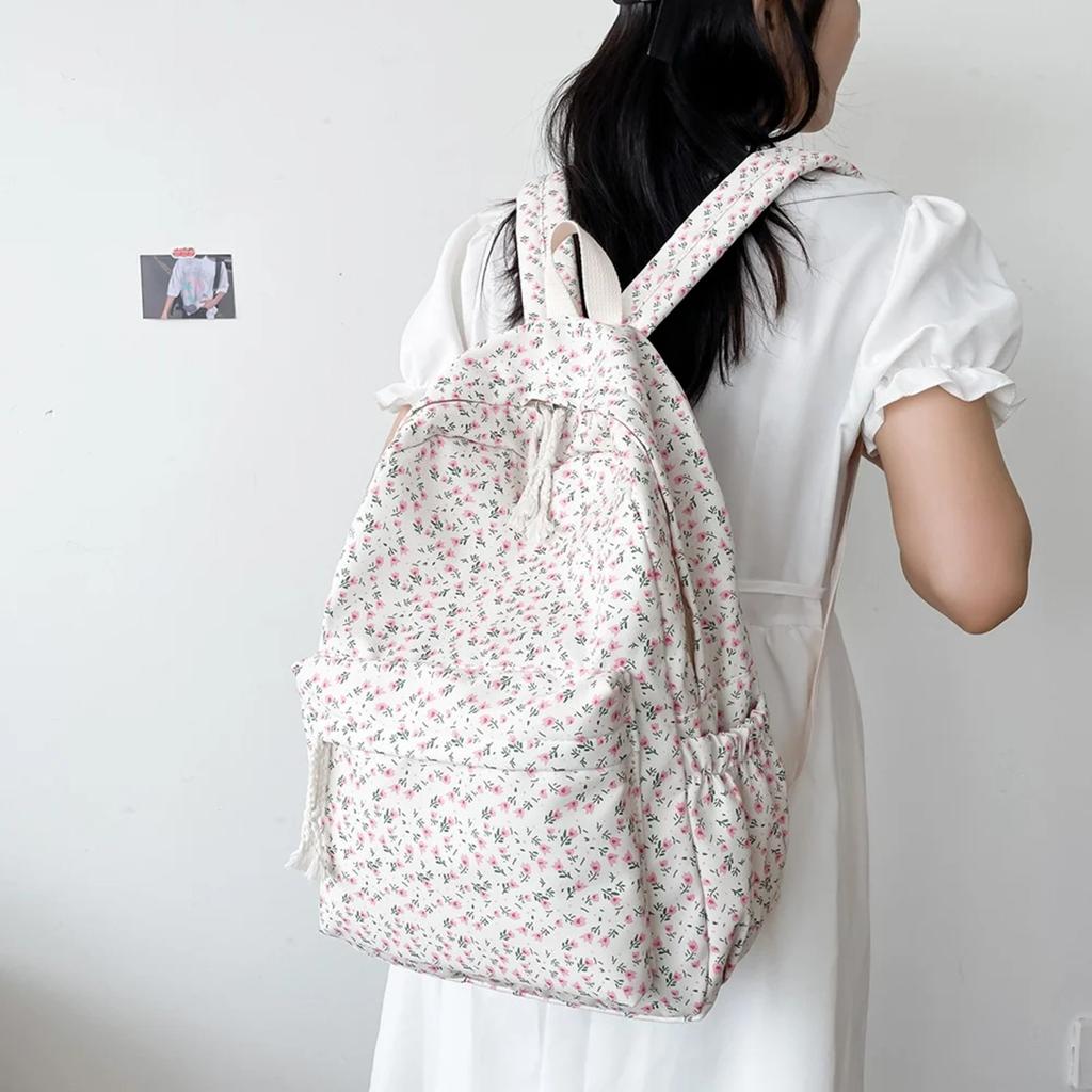 Floral Printed Large Capacity Backpack For Primary And Secondary School Students
