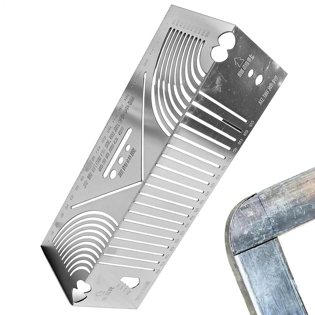 For delineation tools 45 degrees scribing gauge square tube folding round ruler square steel folding 90 degrees arc angle drawin