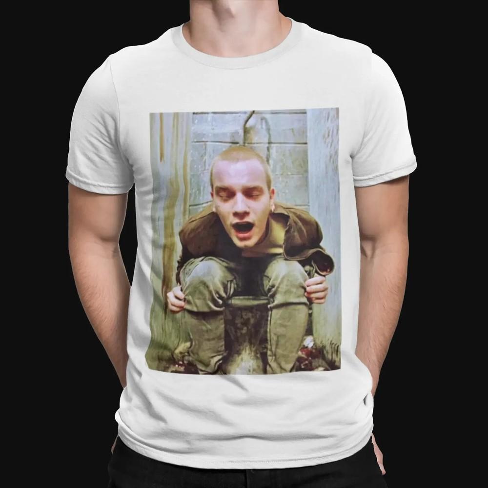 Trainspotting Toilet T-Shirt Retro Cool Gift Tee Pills Movie 90s UK Unisex T-Shirt