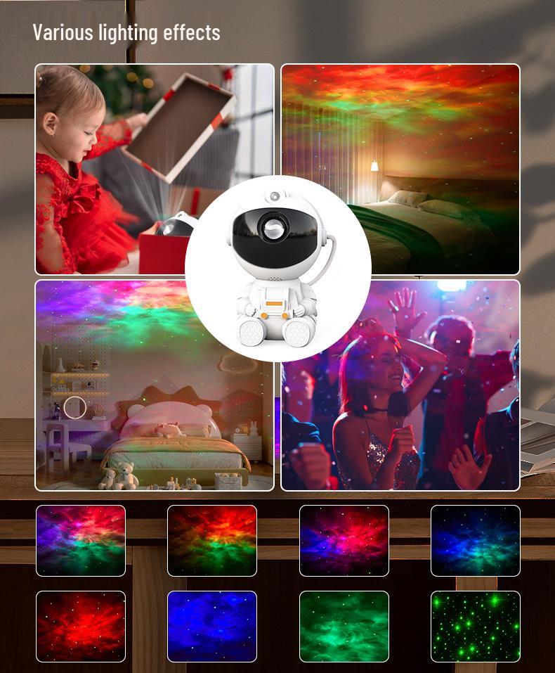 Starry Sky Astronaut Projector Lamp - Night Light & Laser Desk Lamp