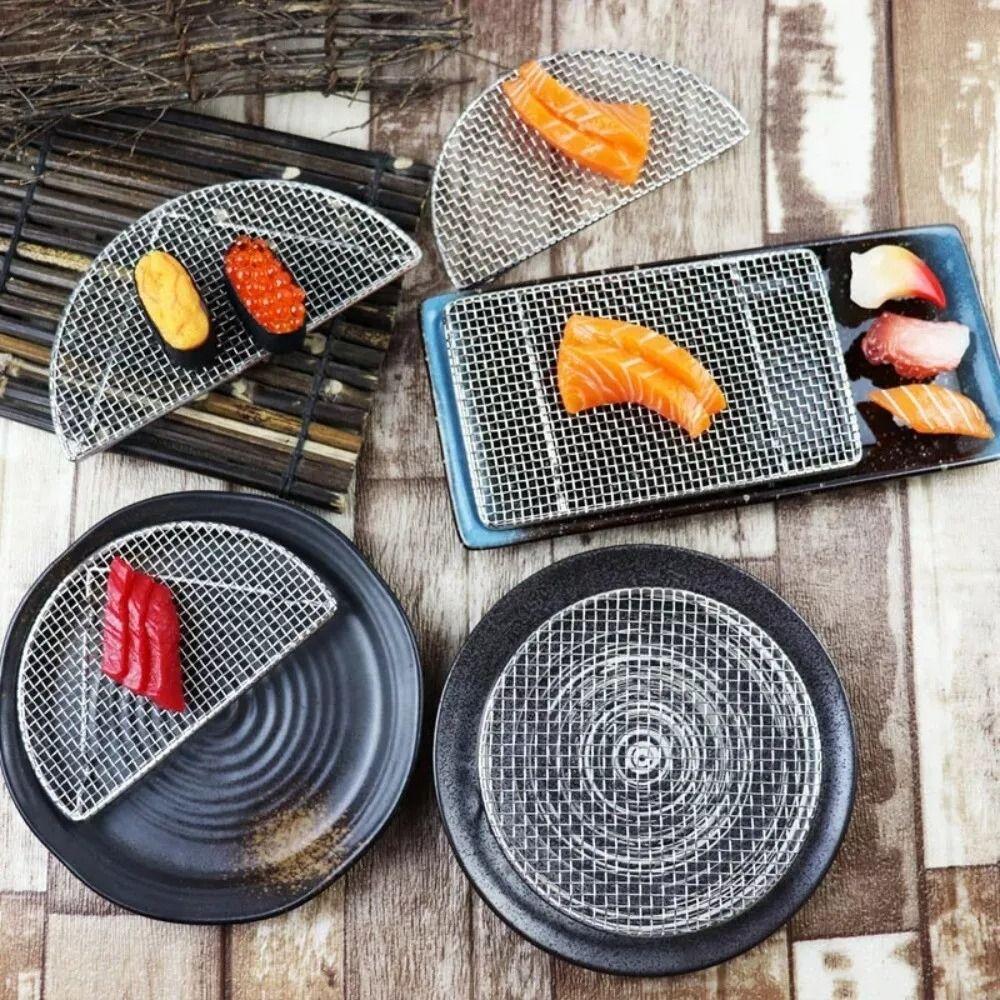 Halvsirkelformet/Rund Tempura Friteringsnett Slitesterkt Grillnett Nytt Tørkenett