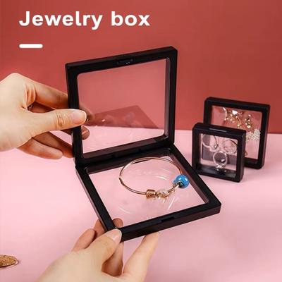 3-teiliges transparentes Schmuckkästchen-Set aus PE-Folie, unzerbrechlich, multifunktionale Aufbewahrungsboxen für die Präsentation von Halsketten, Armbändern und Ringen