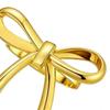 6 Pcs Decorative Napkin Buckle Gold / Silver Serviette Ring Creative Bow Napkin Ring  Party Wedding