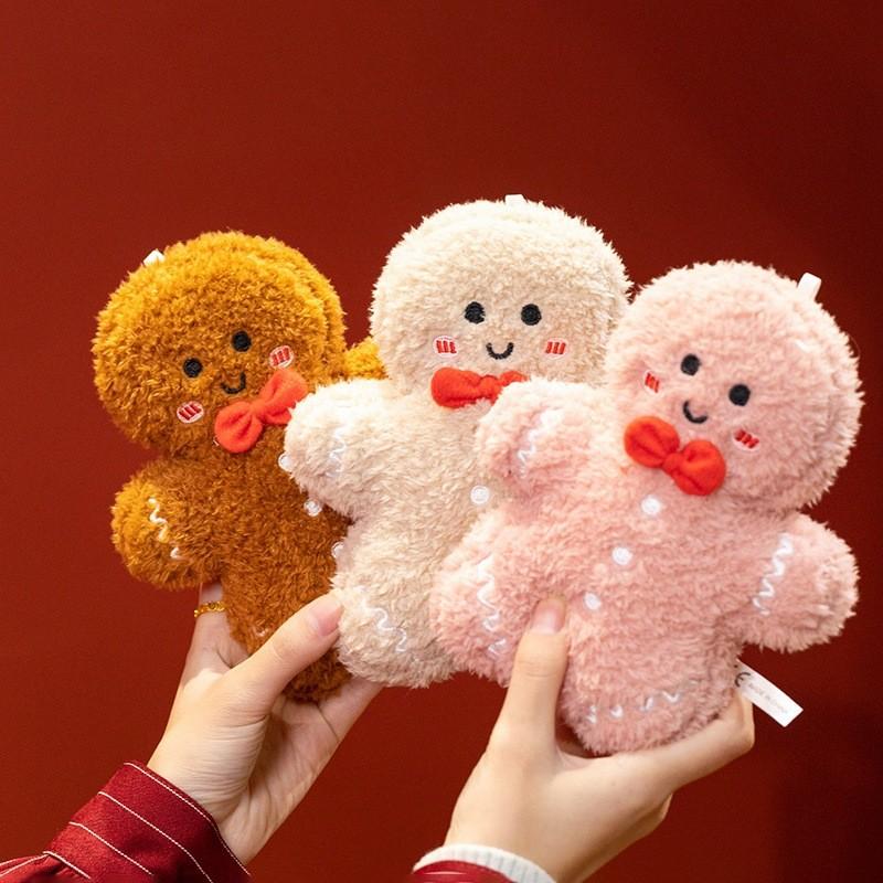 Weihnachts-Lebkuchenmann Plüschtier mit weichem Stoff für Feiertagsdekoration und Geschenke