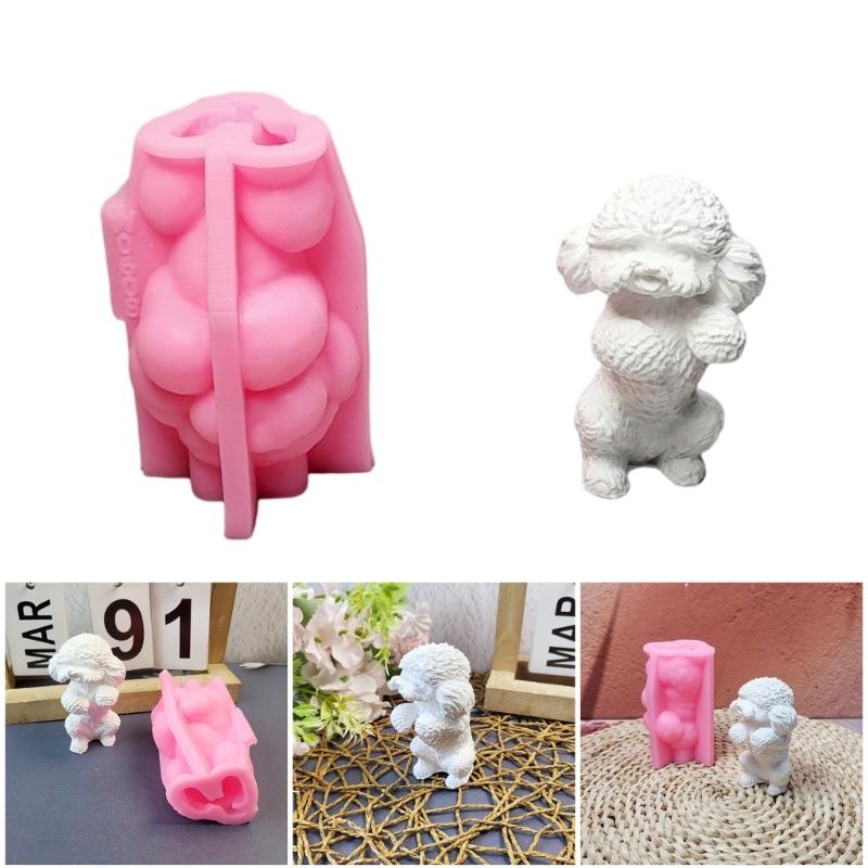 3D Bear Candle Molds Casting Molds Plasters Molds Animal Silicone Mould Ornament Molds Castings Molds Epoxy Resin Molds