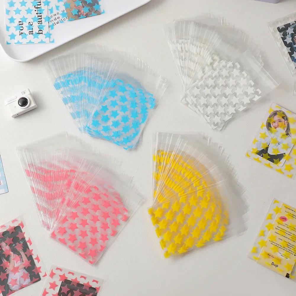 50pcs Star Transparent Pocard Protect Cover Kpop Papeleria Small Thing Organzier Pouch Card Holders