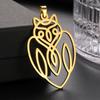 Dawapara Gothic Witch Raven Animal Bird Pendant Eagle Crow Owl Charm for Jewelry Making Stainless Steel Accessories