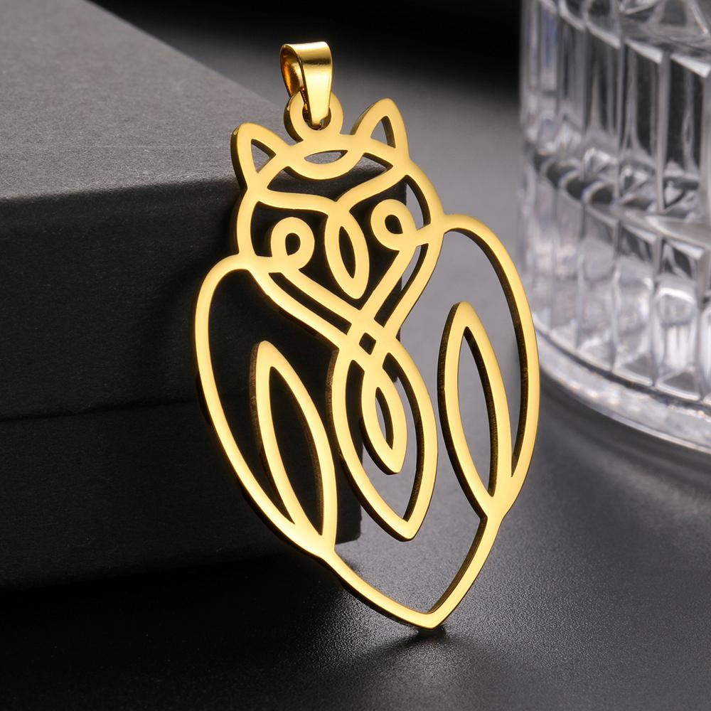 Dawapara Gothic Witch Raven Animal Bird Pendant Eagle Crow Owl Charm for Jewelry Making Stainless Steel Accessories
