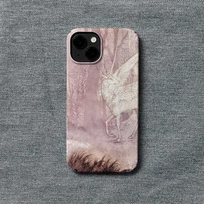 Mystical Winged Unicorn Ethereal Sketch Dreamy Vintage Phone Case for iPhone 17 16 15 14 11 12 13 Pro Max Air Plus Back Cover