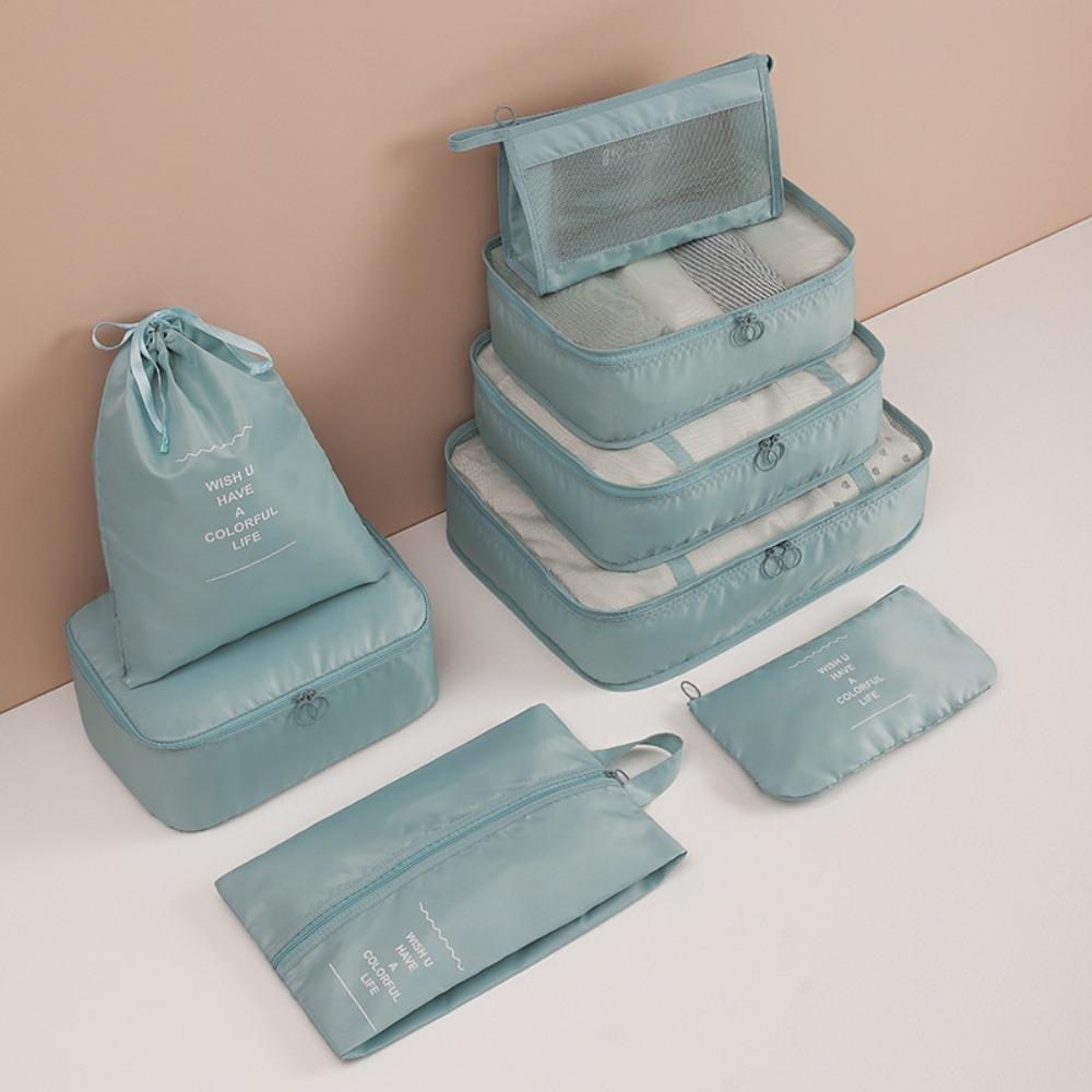 8-6 Pcs Travel Storage Bag Set, Clothing Organizer Packing Bags Suitcase Luggage Organizer Pouches