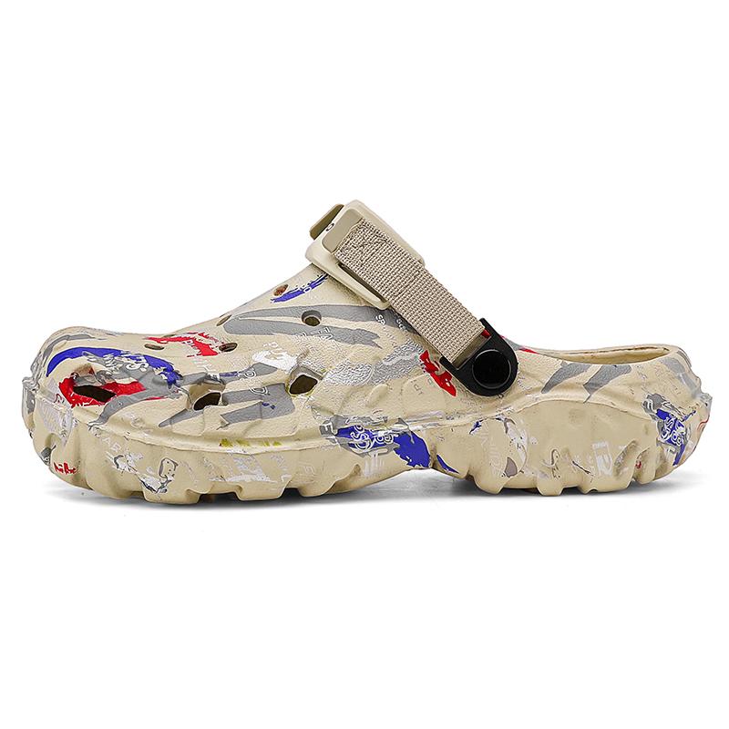 Plus Size 47 Summer Men Sandals Clogs Outdoor Garden Clogs Hole Shoes Male Casual Shoes Water Shoes Comfort Home Soft Slippers