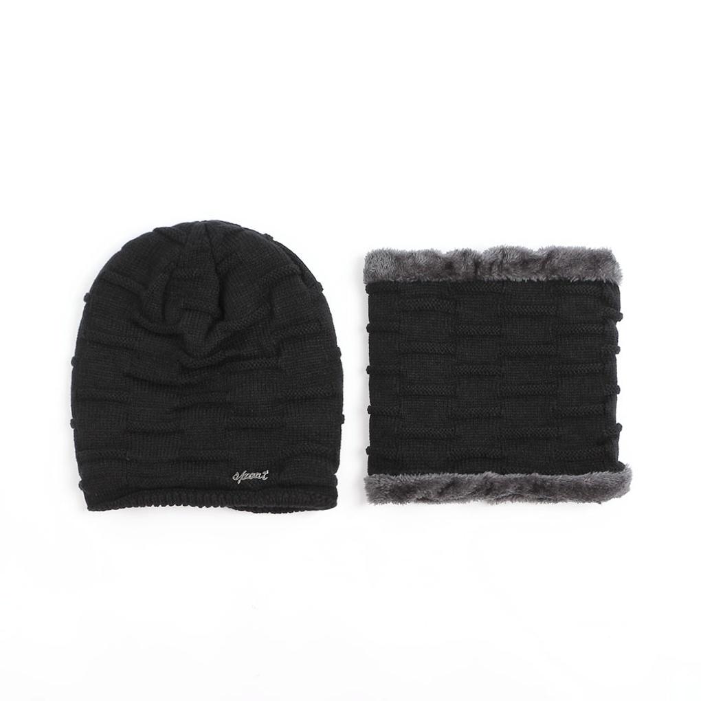 Winter Cold Weather Gear: Knit Neck Warmer, Muffler, Beanie, and Fur Hat Set