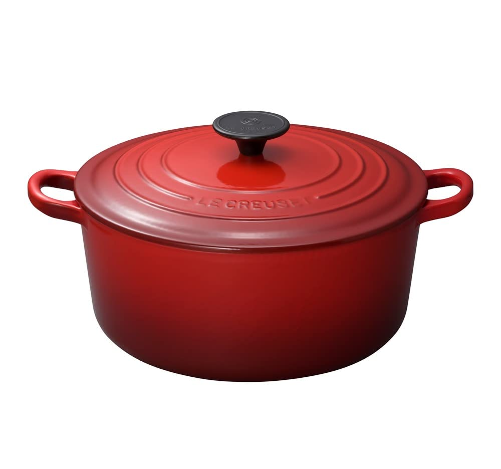 

Емальований чавун Le Creuset Cocotte Ronde 24 Cherry Gas IH Японська каструля, яку можна мити в посудомийній машині, дворучна каструля, см, червоний, духовка, [авторизований продукт]