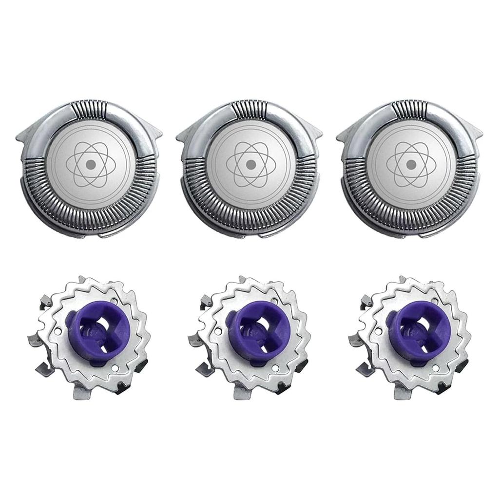 Set of 3 Double Blades Shaving Head for Phillips Norelco SH50/52 HQ8 HQ9 PT720 PT724 PT730 AT810 AT830 HQ6090 7800XL HQ8160 Aquatec,3000,