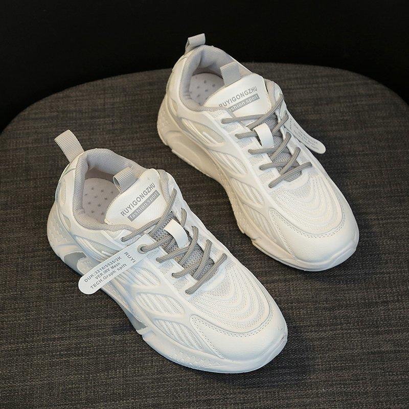 Sports Shoes for Women Spring and Autumn New Women's Breathable Shoes Lightweight Soft Sole Shock-Absorbing Running Shoes Dad Shoes Ins Fashion Shoes