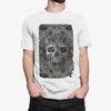 #26 Lace Skull Black And White Illustration Men's T Shirt, Skull Art Print Shirt