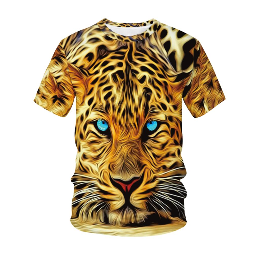 

3D Tiger Print женская одежда осенний детский топ с круглым вырезом детская футболка с изображением животных футболки для мальчиков полиэстер женская одежда 8XL