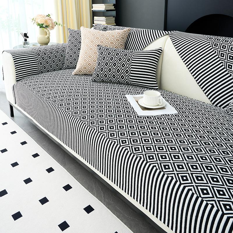 Premium Sofa Cushion  New Four-Season Universal Straight Row Seat Cushion Fixed Non-Slip Sofa Cover Cloth Towel