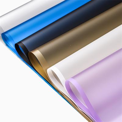 Bunte Kanten, Mattes Papier, Matt, Frostpapier, Semi-Transparent, Glaspapier, Blumenverpackungsmaterialien, Blumentransportblumen