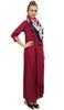 Bimba Asymmetrical Hem Maroon Rayon Kurta With Scarf Designer Kurti Clothing -