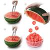 304 Rostfritt Stål Manuell Vattenmelon Kub Skärskniv Säker Vattenmelon Fruktkniv Skär- och Delningsmaskin Köksredskap