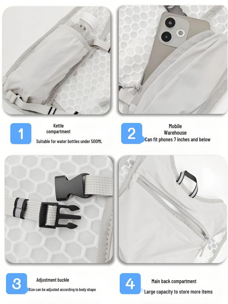 Breathable Lightweight Hydration Pack for Running, Cycling, and Hiking