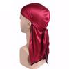Breathable Unisex Satin Bandana Hat Silky Durag Do Doo Du Rag Long Tail Headwrap