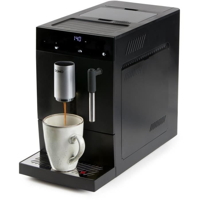 Machine à expresso automatique avec broyeur - DOMO - DO1150K - 1350 W - 19 bar - 125 g café - Noir