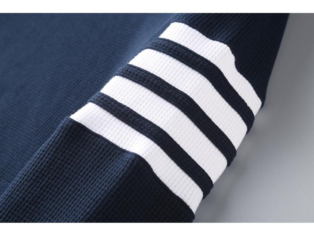 Unisex TB JL Street Style Waffelstrick Sweatshirt - Neu Rundhalsausschnitt, Lockerer Pullover, Lässige Jacke auf Lager