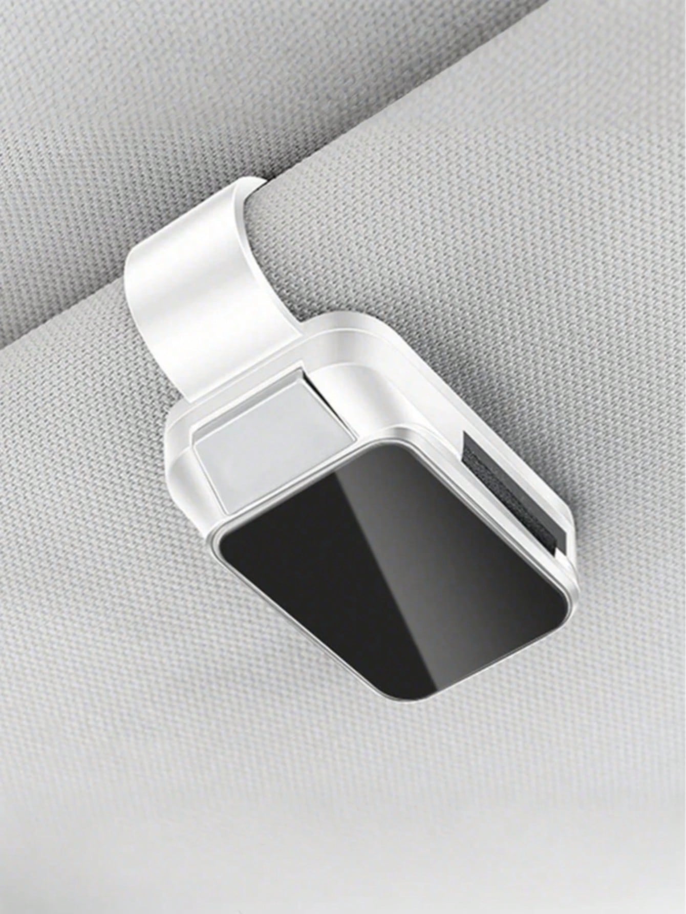 

Versatile Car Visor Holder - Secure Storage for Glasses/Cards Compact & Elegant Fits Most Visors Alloy Clip Safe Driving белый