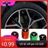Car Sticker 2025 New 4pcs Automotive Tire Valve Stem Cap Bolt Type Aluminum Leak-proof Valve Cap For Tesla Model 3 S X Y 2