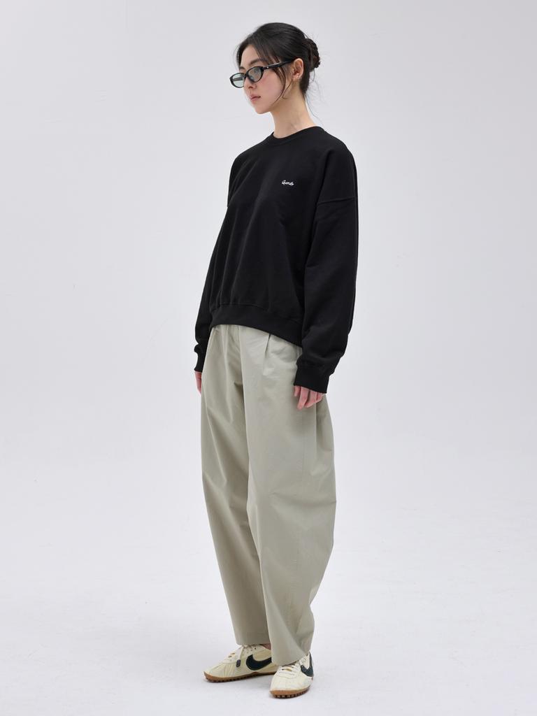 Kelidu Elbow Rib Sweatshirt_Black